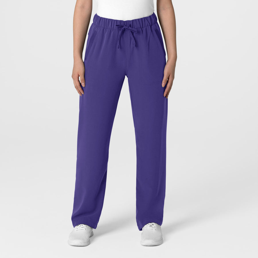 Nova Women's Stovepipe High-Low Hem Scrub Pant Grape