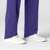 Nova Women's Stovepipe High-Low Hem Scrub Pant Grape back detail