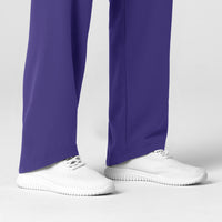 Nova Women's Stovepipe High-Low Hem Scrub Pant Grape back detail