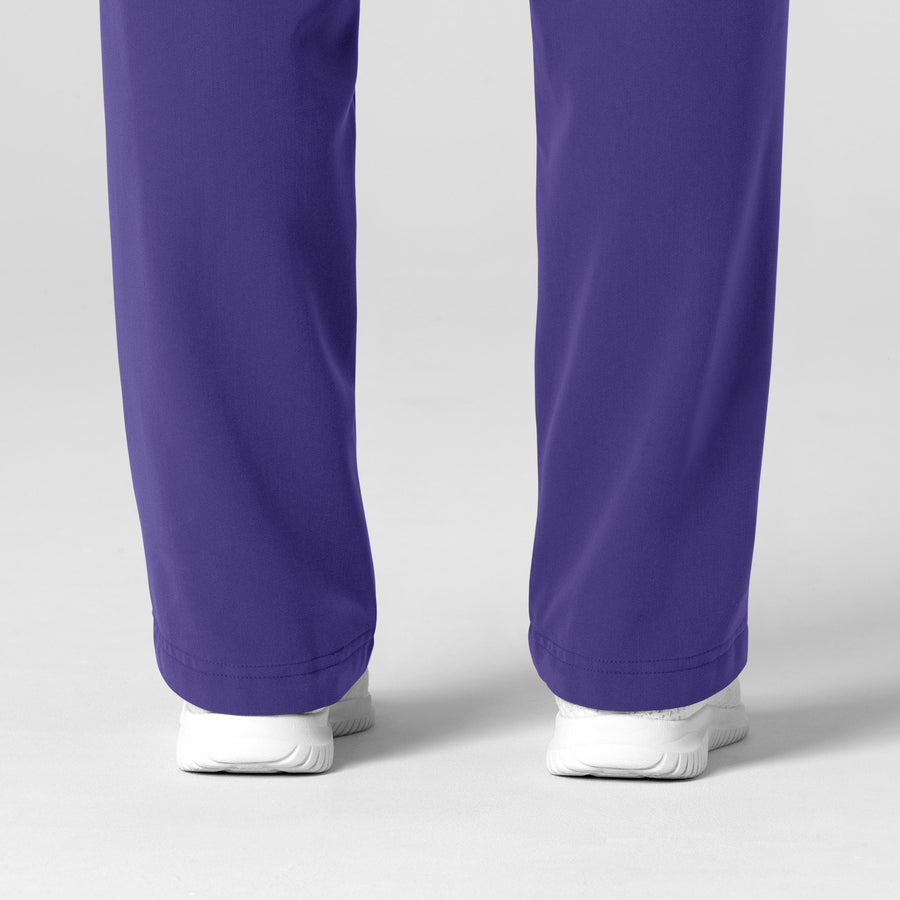 Nova Women's Stovepipe High-Low Hem Scrub Pant - Grape