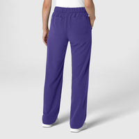 Nova Women's Stovepipe High-Low Hem Scrub Pant Grape back view