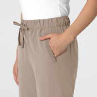 Nova Women's Stovepipe High-Low Hem Scrub Pant Haze side detail 1