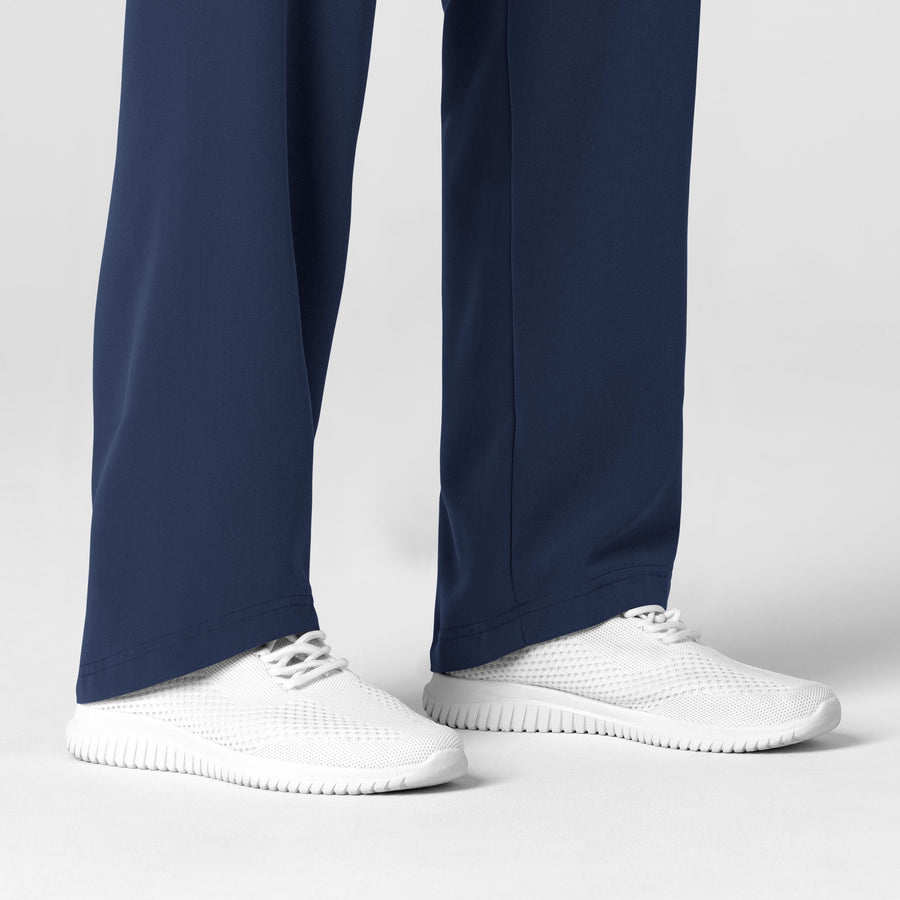 Nova Women's Stovepipe High-Low Hem Scrub Pant Navy back detail