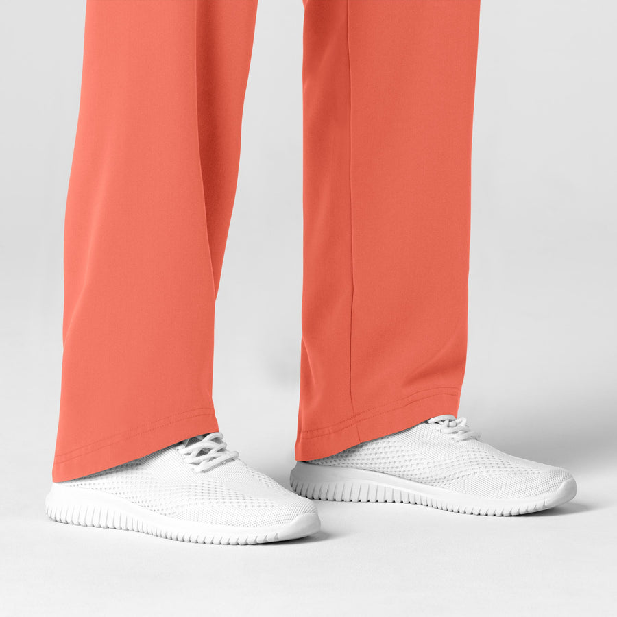 Nova Women's Stovepipe High-Low Hem Scrub Pant Sugar Coral back detail