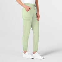 RENEW Women's Jogger Scrub Pant Fresh Mint side view