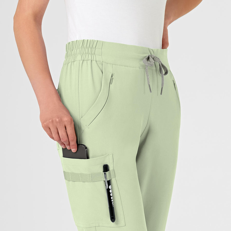 RENEW Women's Jogger Scrub Pant Fresh Mint side detail 2