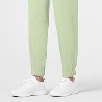 RENEW Women's Jogger Scrub Pant Fresh Mint hemline detail