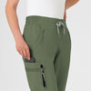 RENEW Women's Jogger Scrub Pant Olive side detail 2