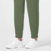 RENEW Women's Jogger Scrub Pant Olive hemline detail