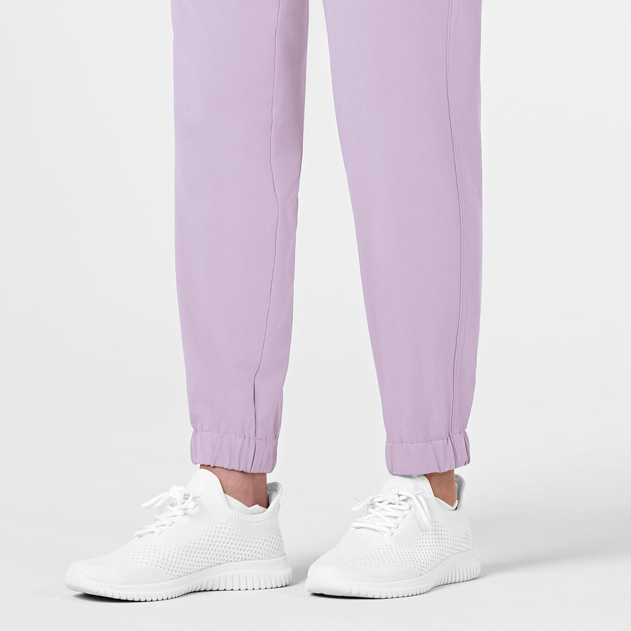 RENEW Women's Jogger Scrub Pant Pastel Lilac cuff detail