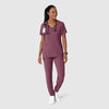 RENEW Women's Jogger Scrub Pant Wine Heather full scrub set