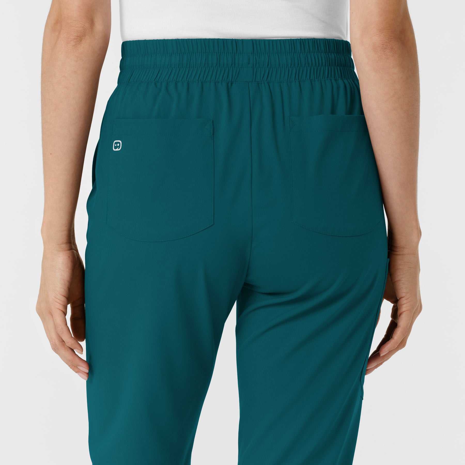 Boundless Women's Bootcut Scrub Pant Caribbean back detail