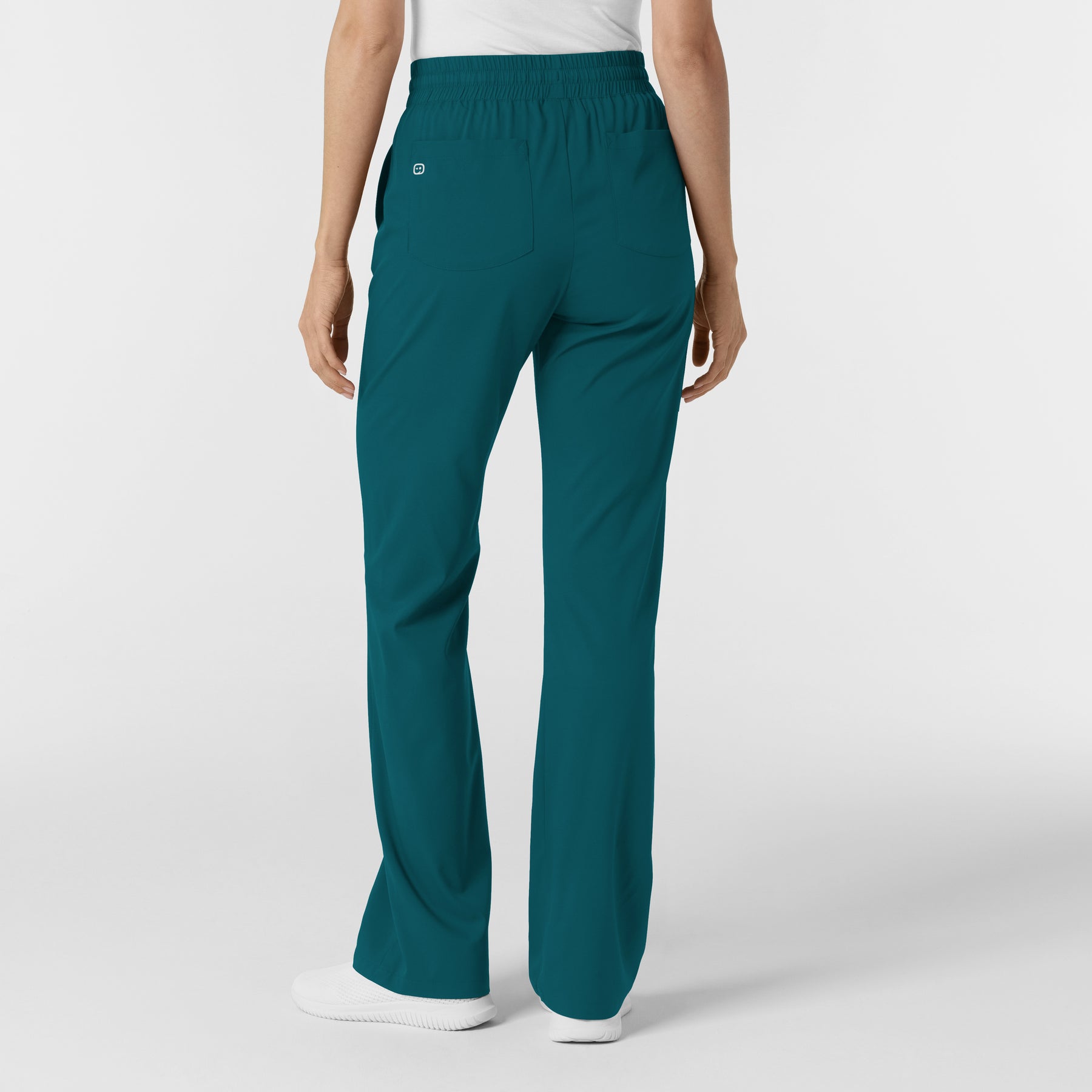 Boundless Women's Bootcut Scrub Pant Caribbean back view