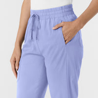 Boundless Women's Bootcut Scrub Pant Ceil Blue hemline detail