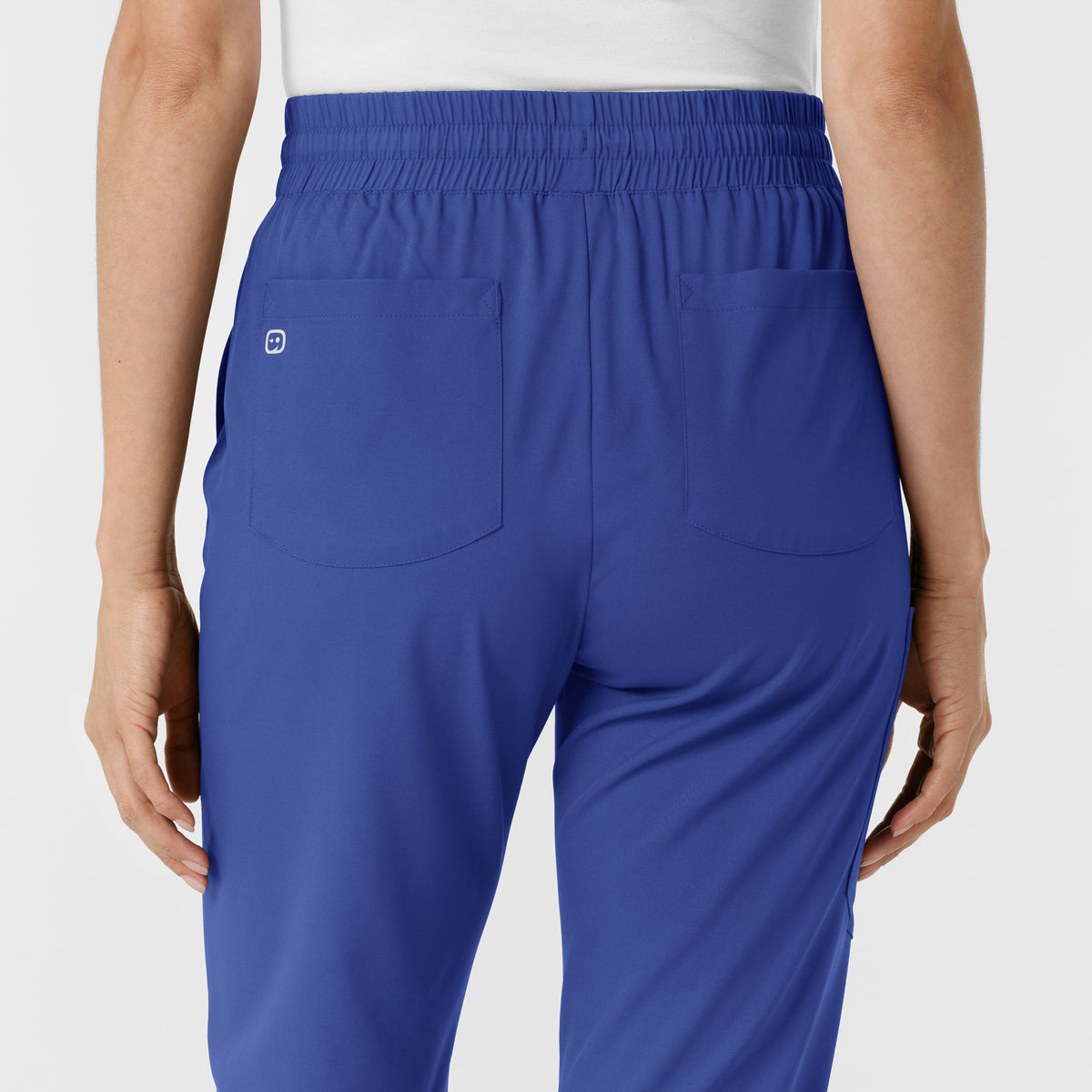 Boundless Women's Bootcut Scrub Pant Galaxy Blue back detail
