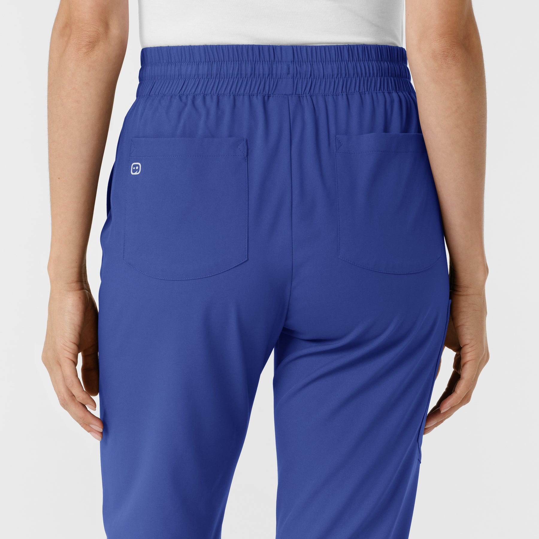 Boundless Women's Bootcut Scrub Pant Galaxy Blue back detail