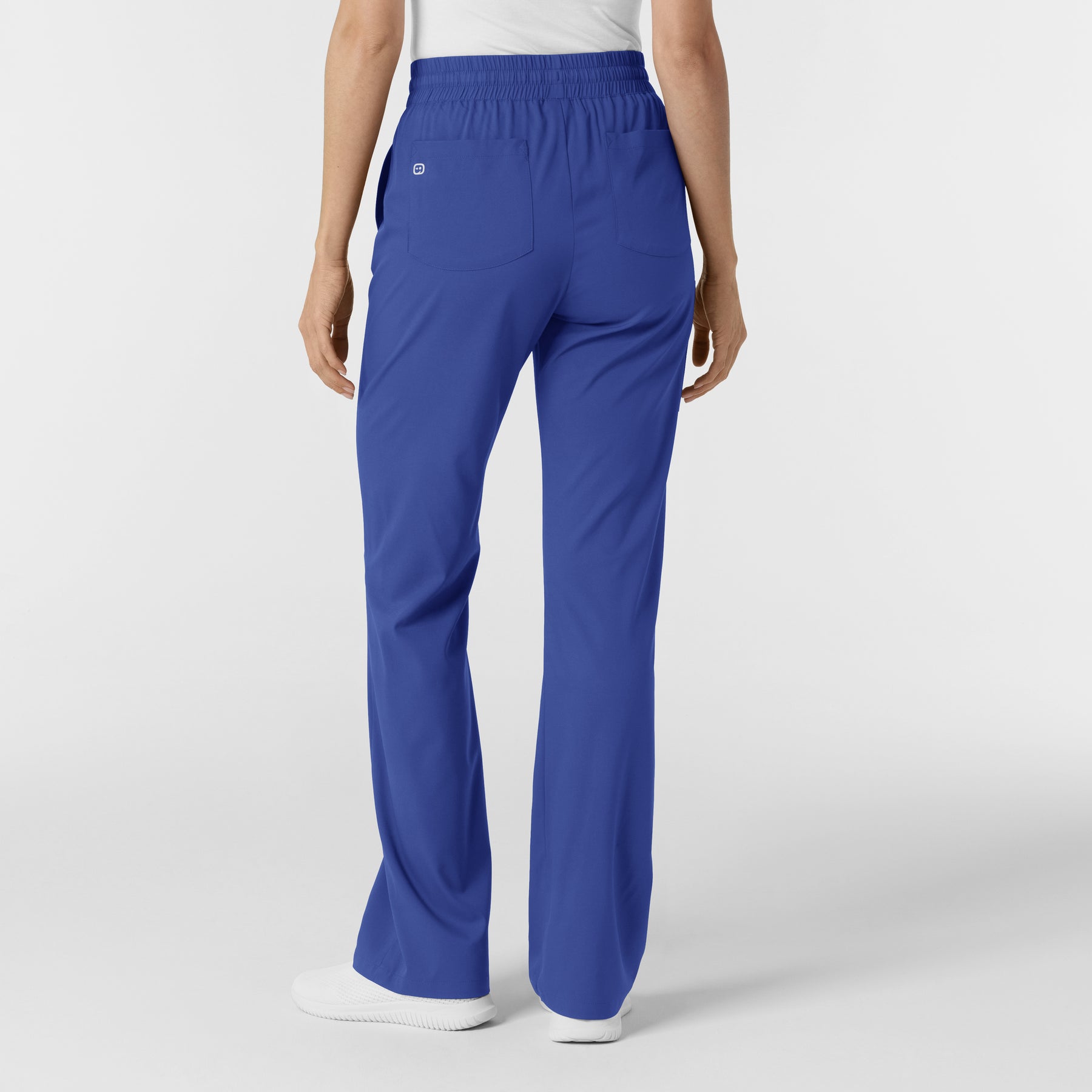 Boundless Women's Bootcut Scrub Pant Galaxy Blue back view