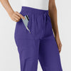 Boundless Women's Bootcut Scrub Pant Grape side detail 1