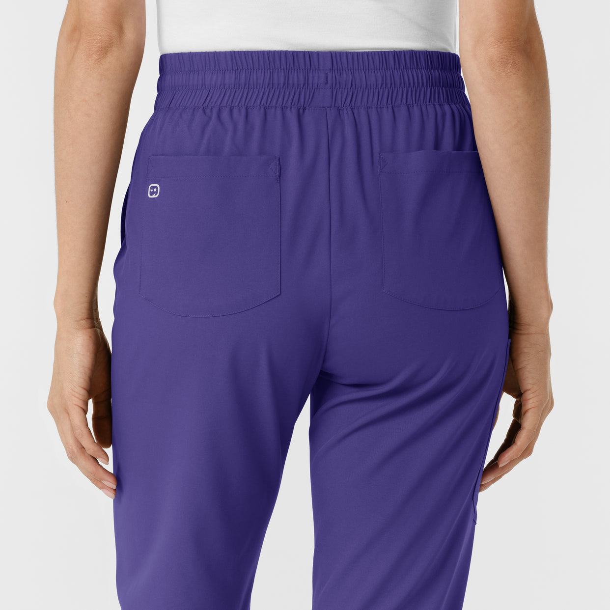 Boundless Women's Bootcut Scrub Pant Grape back detail