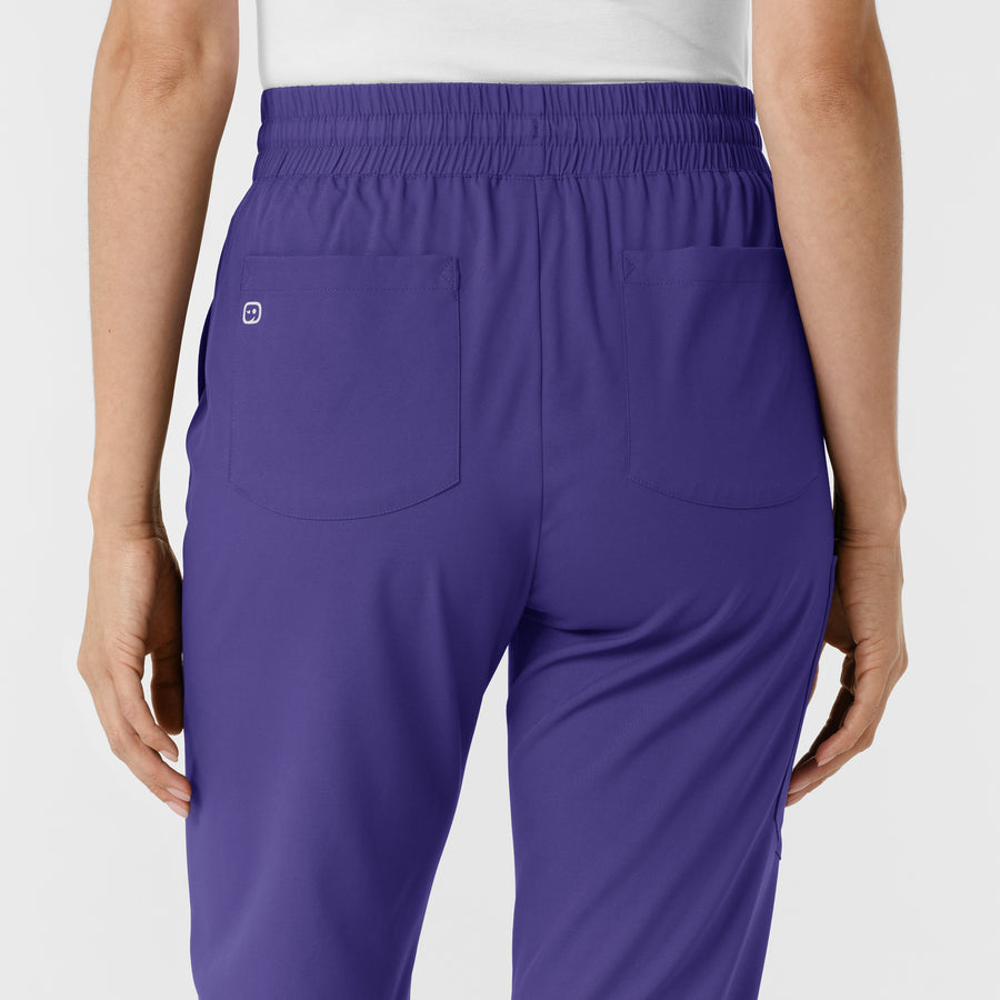 Boundless Women's Bootcut Scrub Pant Grape back detail