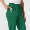 Boundless Women's Bootcut Scrub Pant Hunter side detail 1