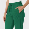 Boundless Women's Bootcut Scrub Pant Hunter hemline detail