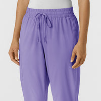 Boundless Women's Bootcut Scrub Pant Iris Purple front detail