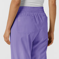 Boundless Women's Bootcut Scrub Pant Iris Purple side detail 1