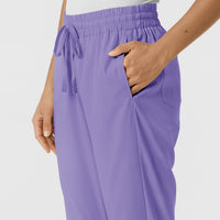 Boundless Women's Bootcut Scrub Pant Iris Purple side detail 2