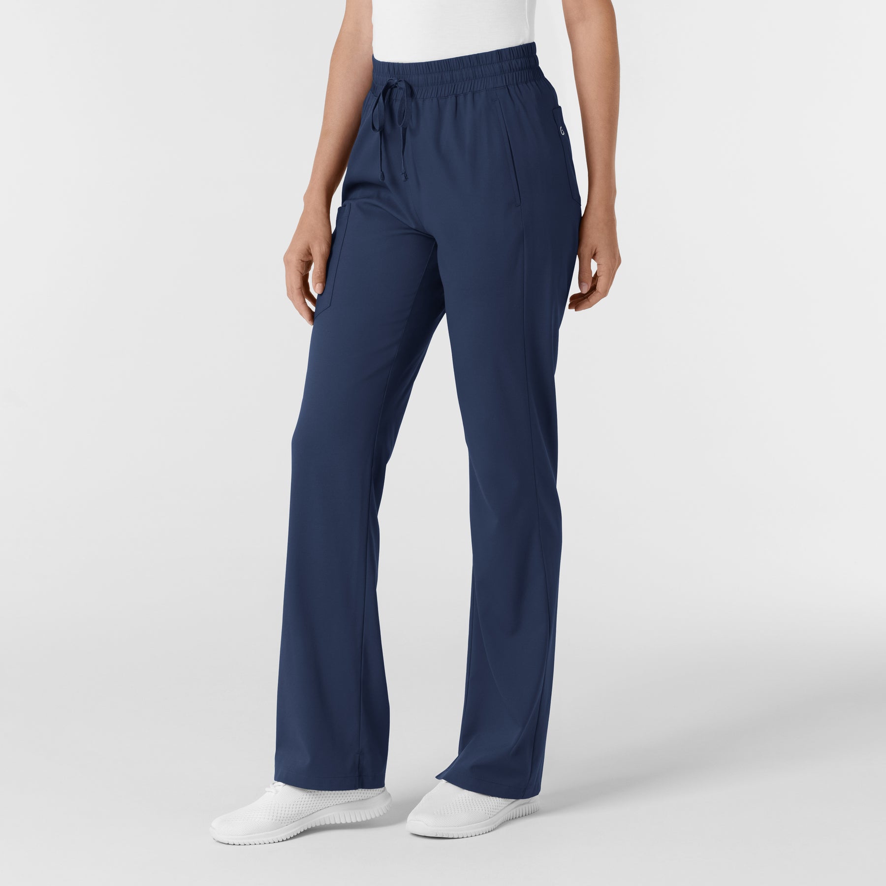 Boundless Women's Bootcut Scrub Pant Navy side view