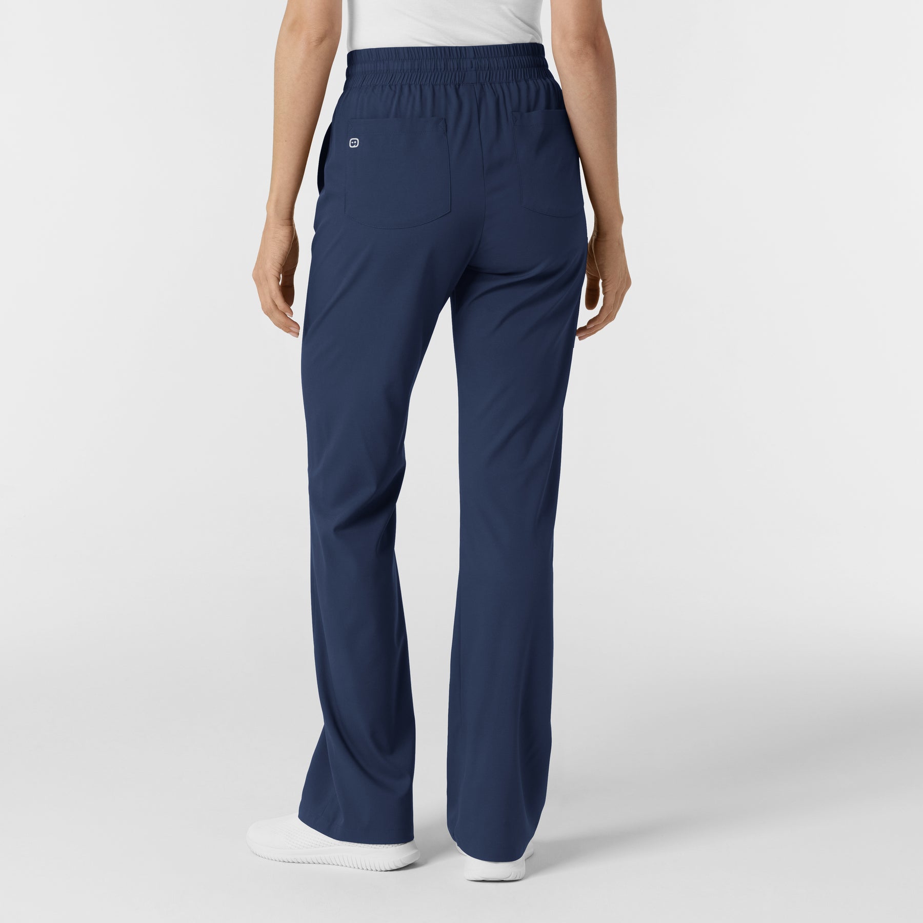 Boundless Women's Bootcut Scrub Pant Navy back view