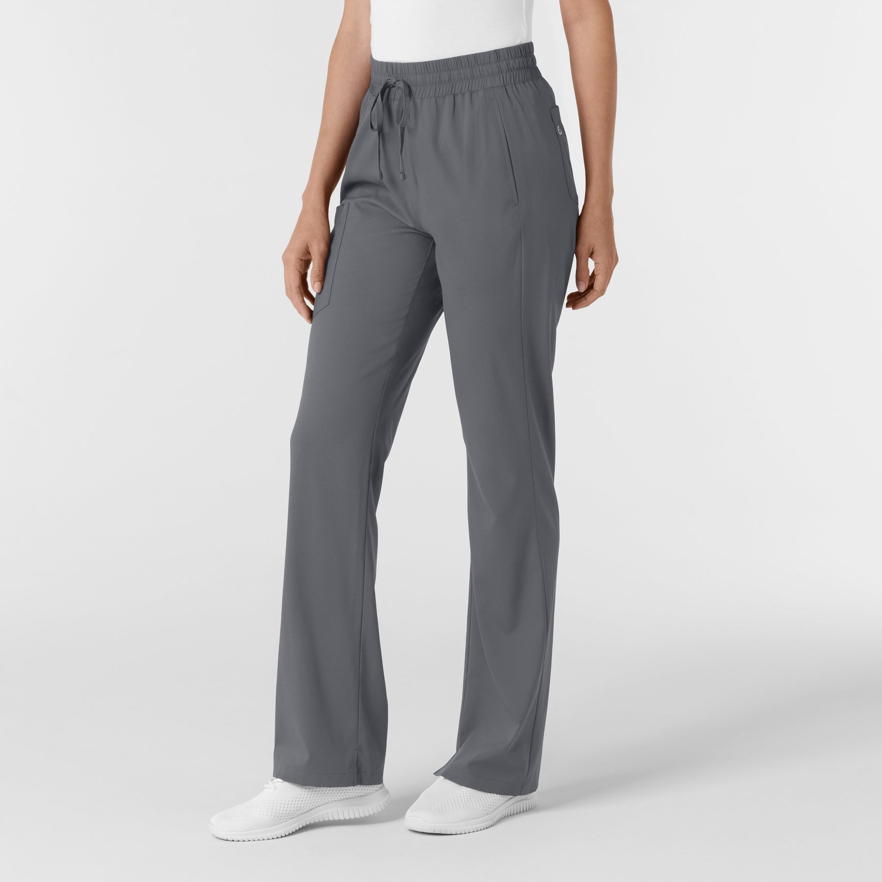 Boundless Women's Bootcut Scrub Pant Pewter side view