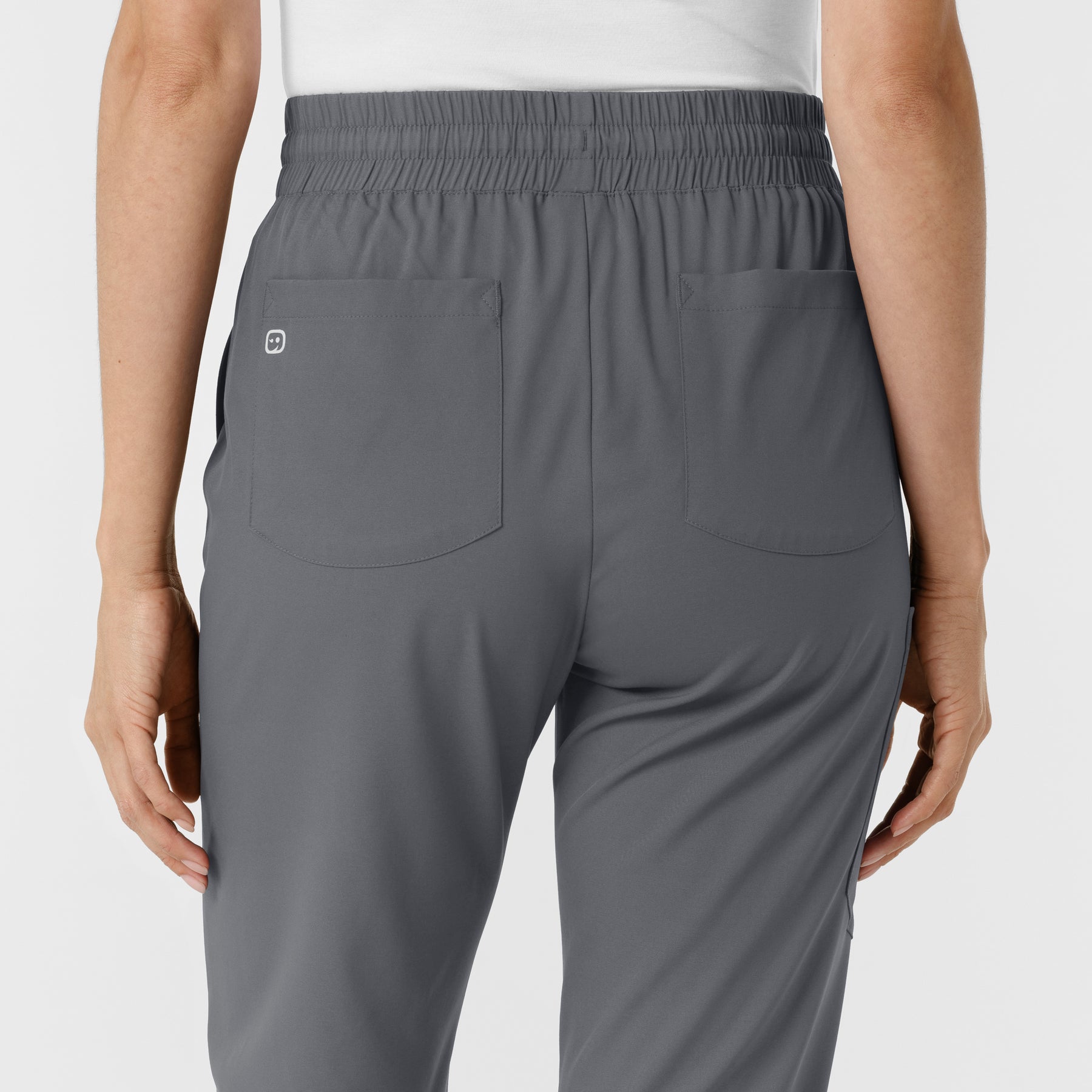 Boundless Women's Bootcut Scrub Pant Pewter back detail