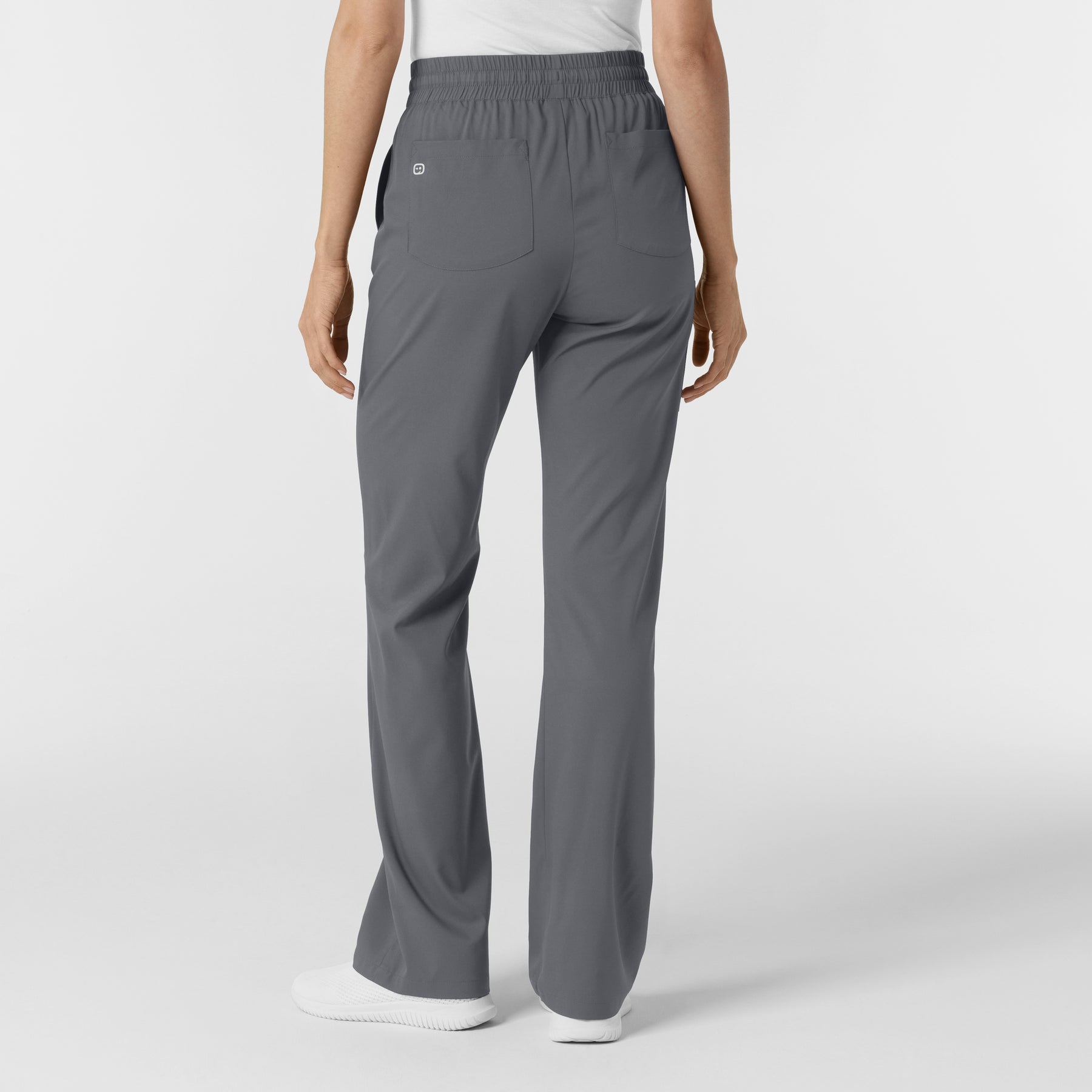 Boundless Women's Bootcut Scrub Pant Pewter back view