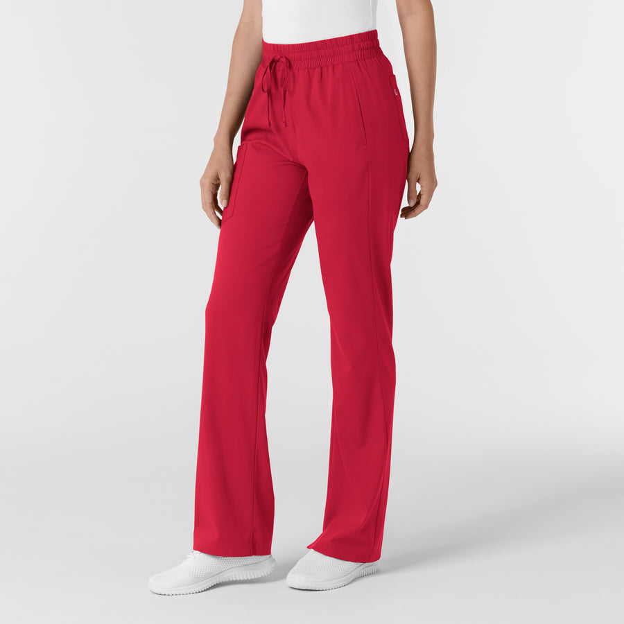 Boundless Women's Bootcut Scrub Pant Red side view