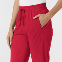 Boundless Women's Bootcut Scrub Pant Red hemline detail