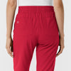 Boundless Women's Bootcut Scrub Pant Red back detail