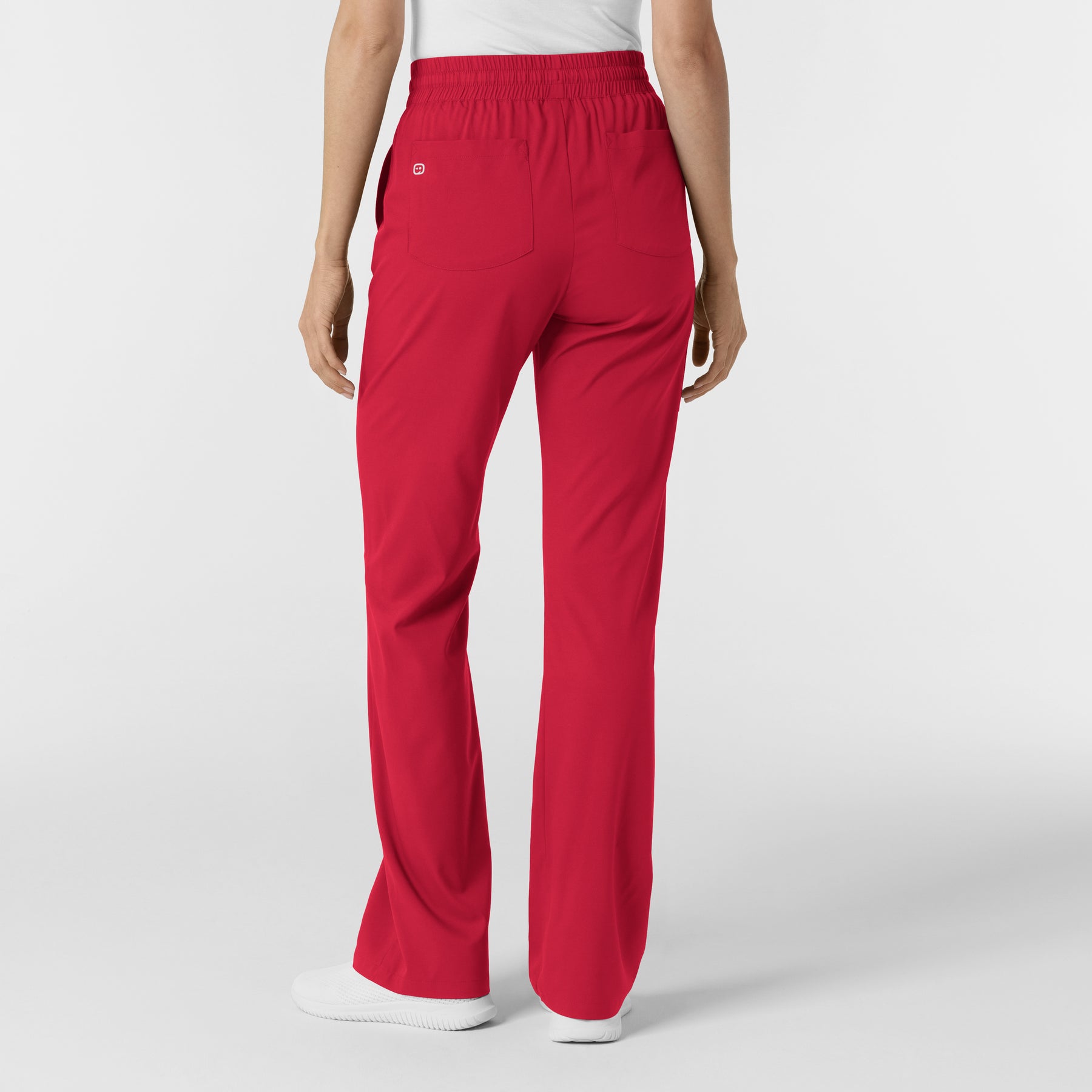 Boundless Women's Bootcut Scrub Pant Red back view