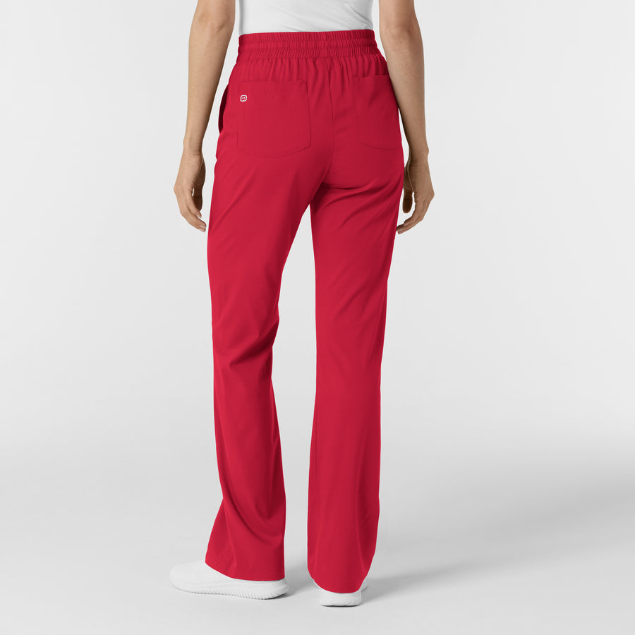 Boundless Women's Bootcut Scrub Pant Red back view