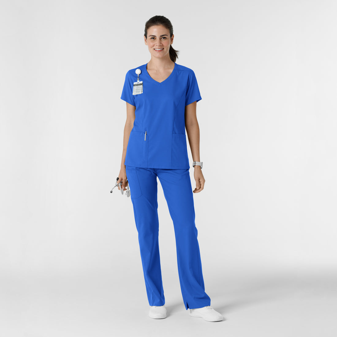 Boundless Women's Bootcut Scrub Pant Royal full scrub set
