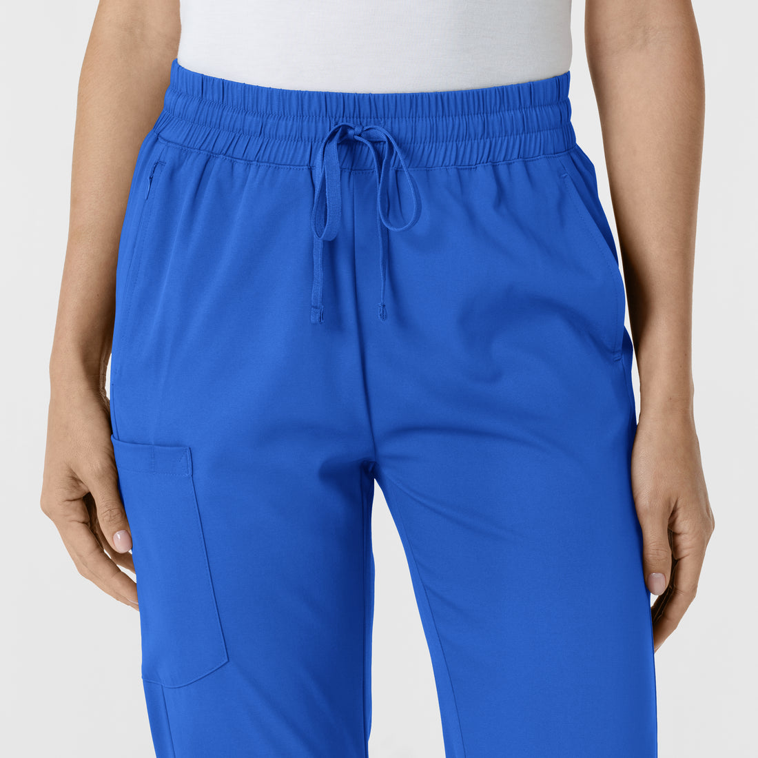 Boundless Women's Bootcut Scrub Pant Royal front detail