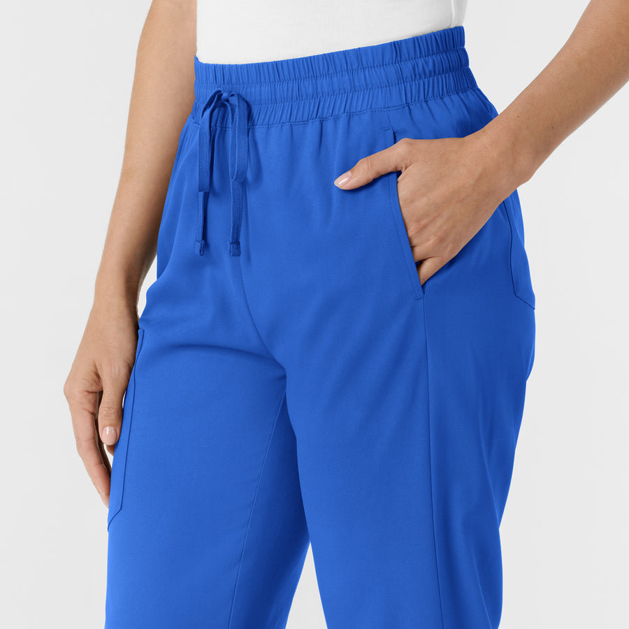 Boundless Women's Bootcut Scrub Pant Royal hemline detail