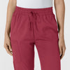 Boundless Women's Bootcut Scrub Pant Ruby front detail