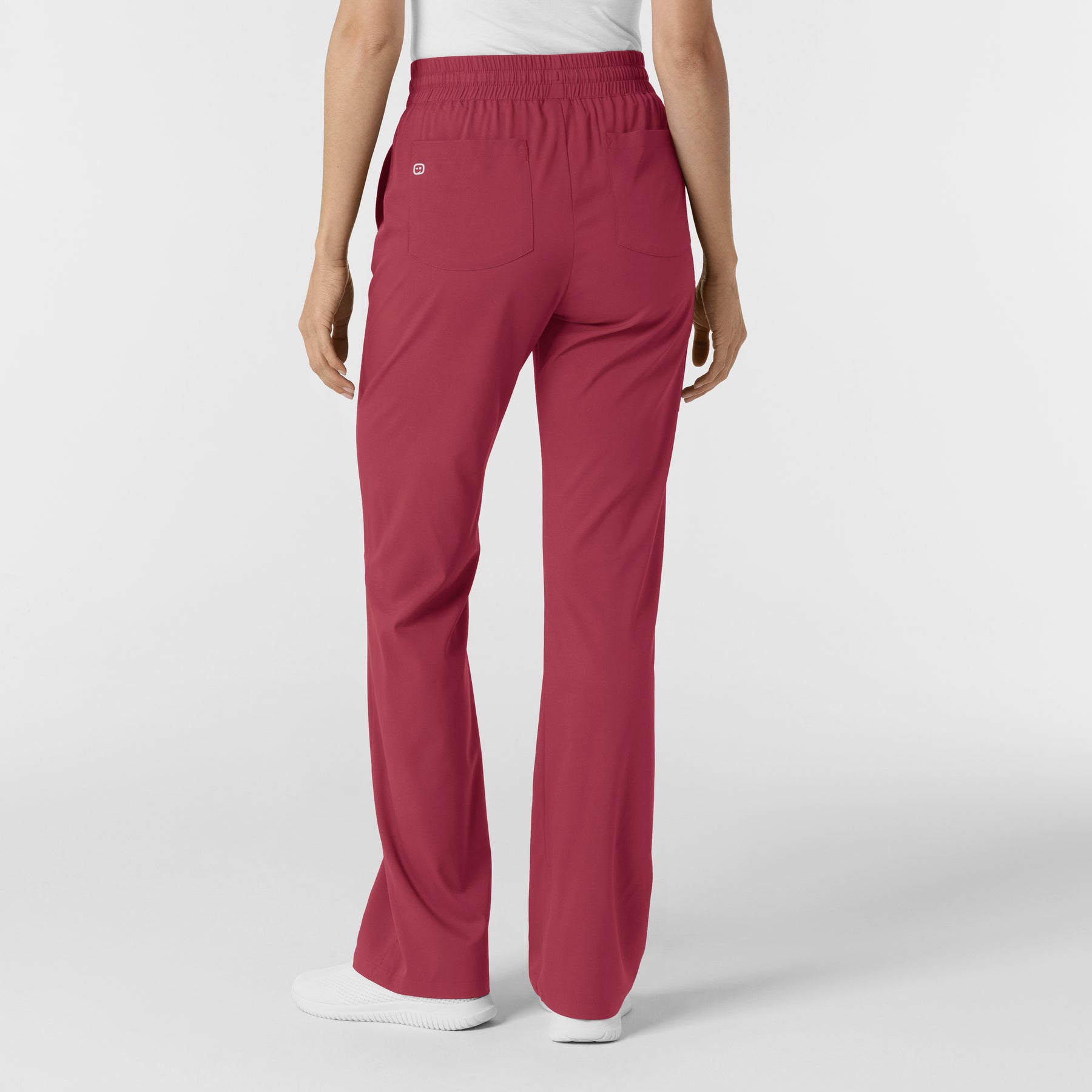 Boundless Women's Bootcut Scrub Pant Ruby back view