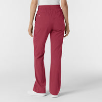 Boundless Women's Bootcut Scrub Pant Ruby back view