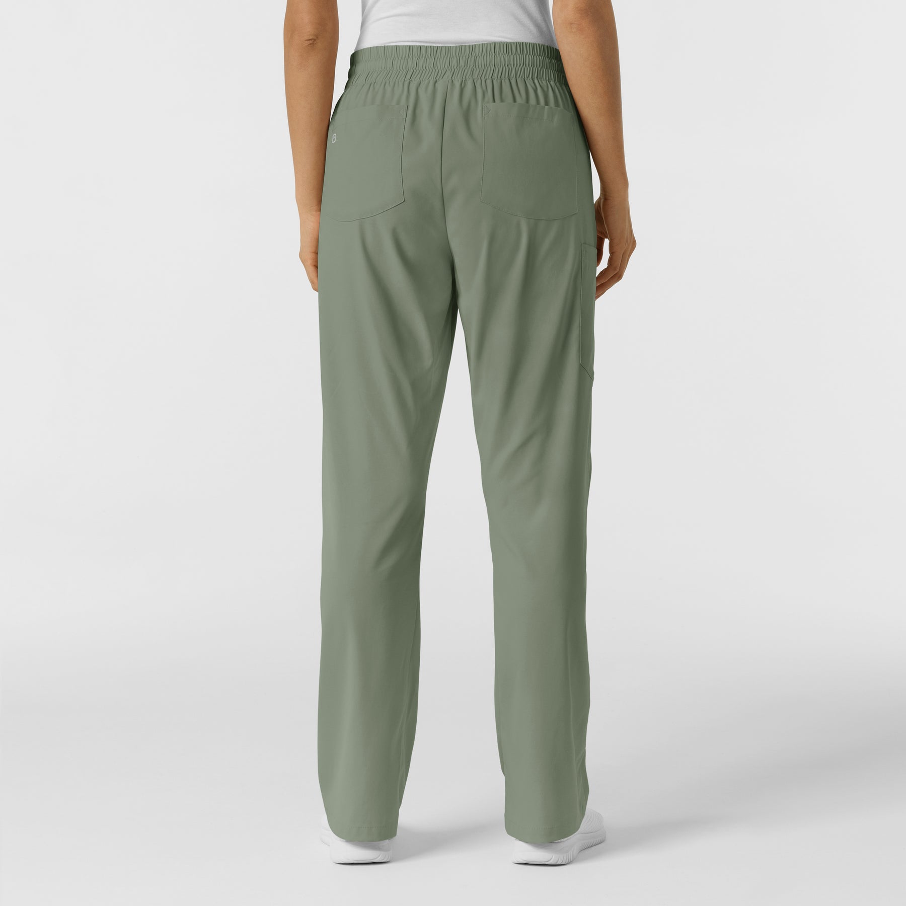 Boundless Women's Bootcut Scrub Pant Sage back view