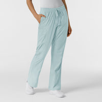 Boundless Women's Bootcut Scrub Pant Sky Blue side view