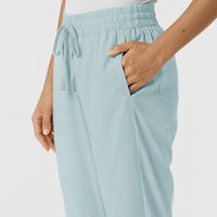 Boundless Women's Bootcut Scrub Pant Sky Blue side detail 2
