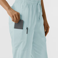 Boundless Women's Bootcut Scrub Pant Sky Blue back detail