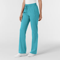 Boundless Women's Bootcut Scrub Pant Teal side view